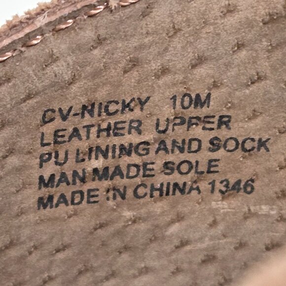 Beige Booties Women's Size 10 High Heel Suede Leather Side Zipper - Picture 6 of 10